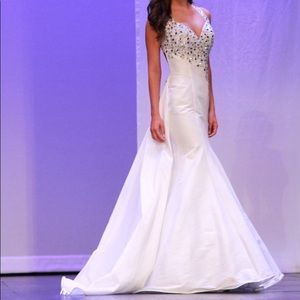 White Evening Gown